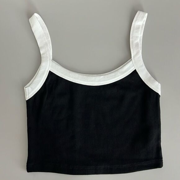New Rumored Side-Striped Cropped Tank Top Size M - Picture 1 of 4